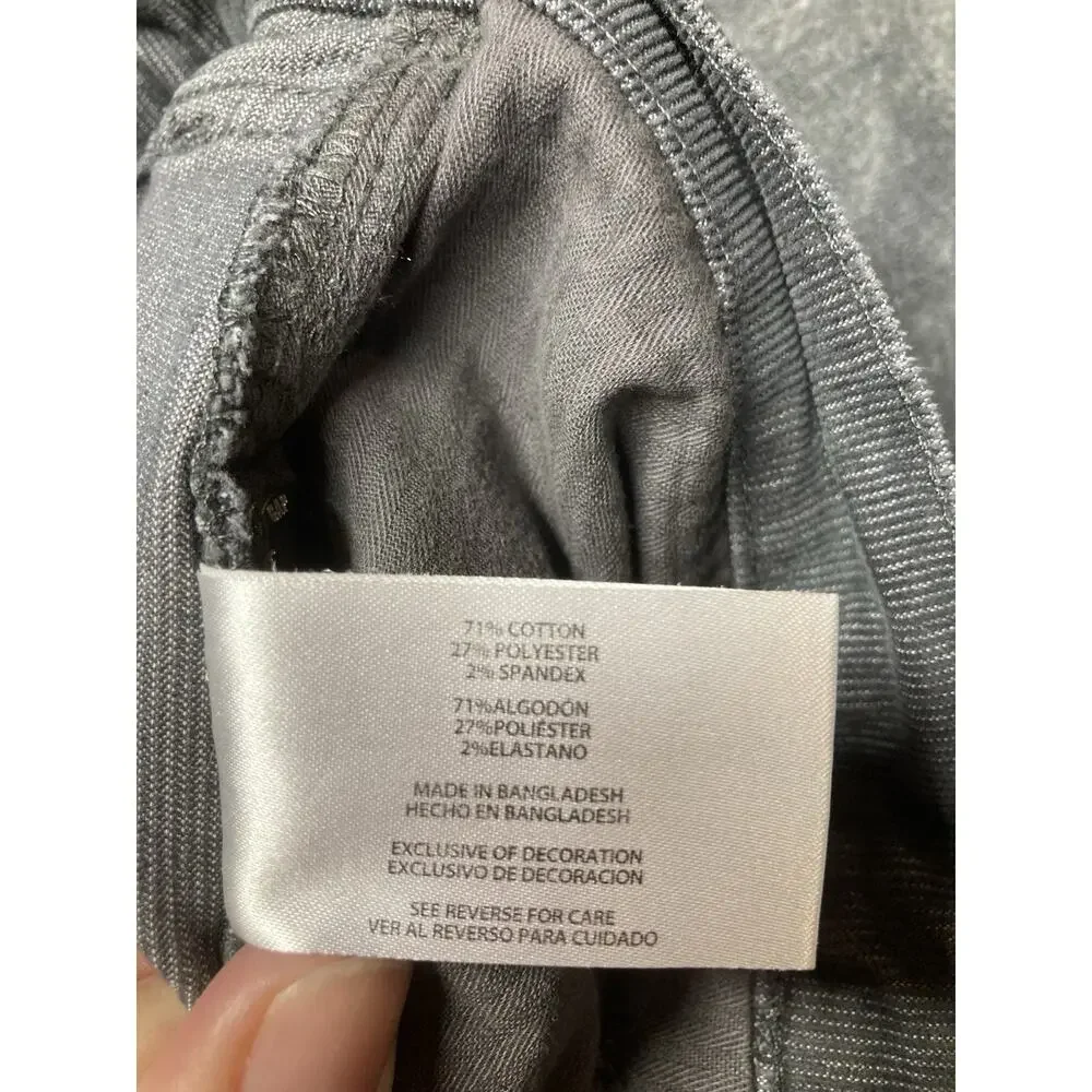 GAP Corduroy Raw Frayed Hem Short Woman Grey Silver Bells 90s Grunge Indie Sz 10